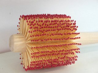 wood bat, matches
